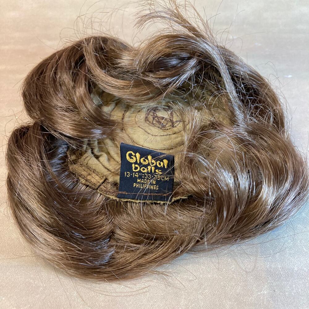 Global Dolls Doll Wig Size 13-14 Tousled Light Brown Topper EUC